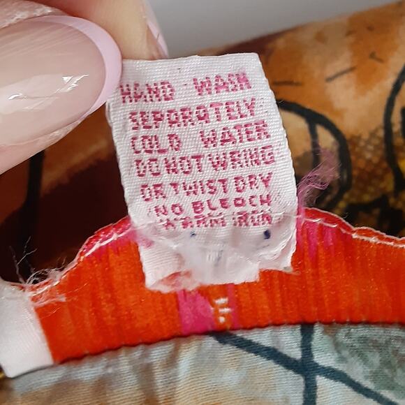 Vintage 80s Sita 100% Cotton Button Front Maxi Dress Womens M Boho Lagenlook - Picture 8 of 8